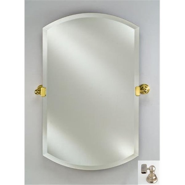 Afina Corporation Afina Corporation RM-932-SN 20X32 Double Arch Frameless Mirror with Tilt Brackets - Satin Nickel RM-932-SN